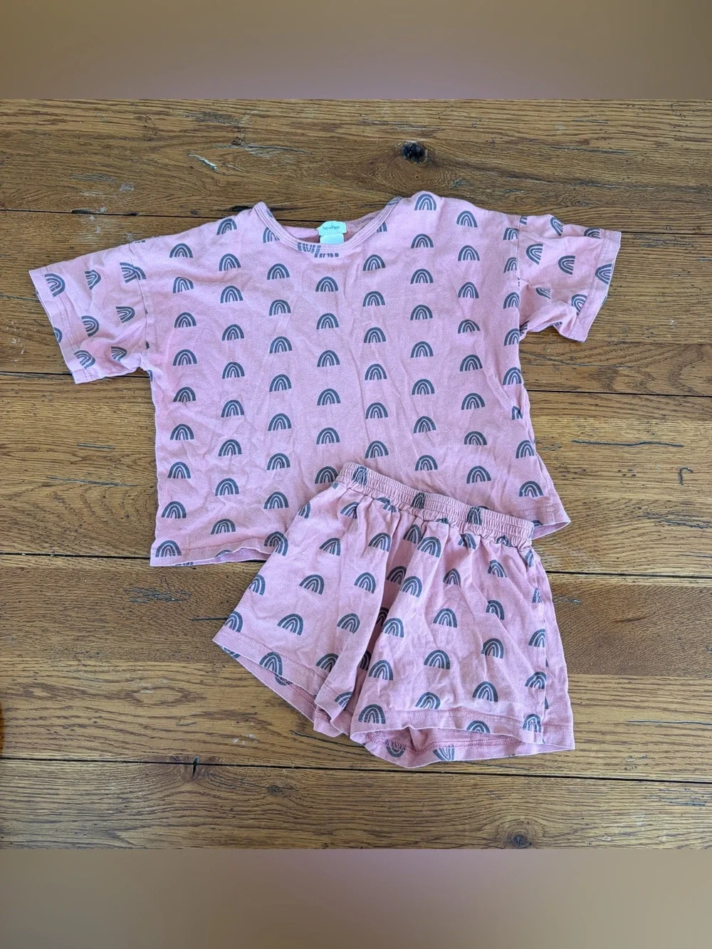 Indy and Pippa Rainbow Shorts Set & Extra Tee Girls Size 5T